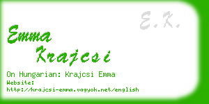 emma krajcsi business card